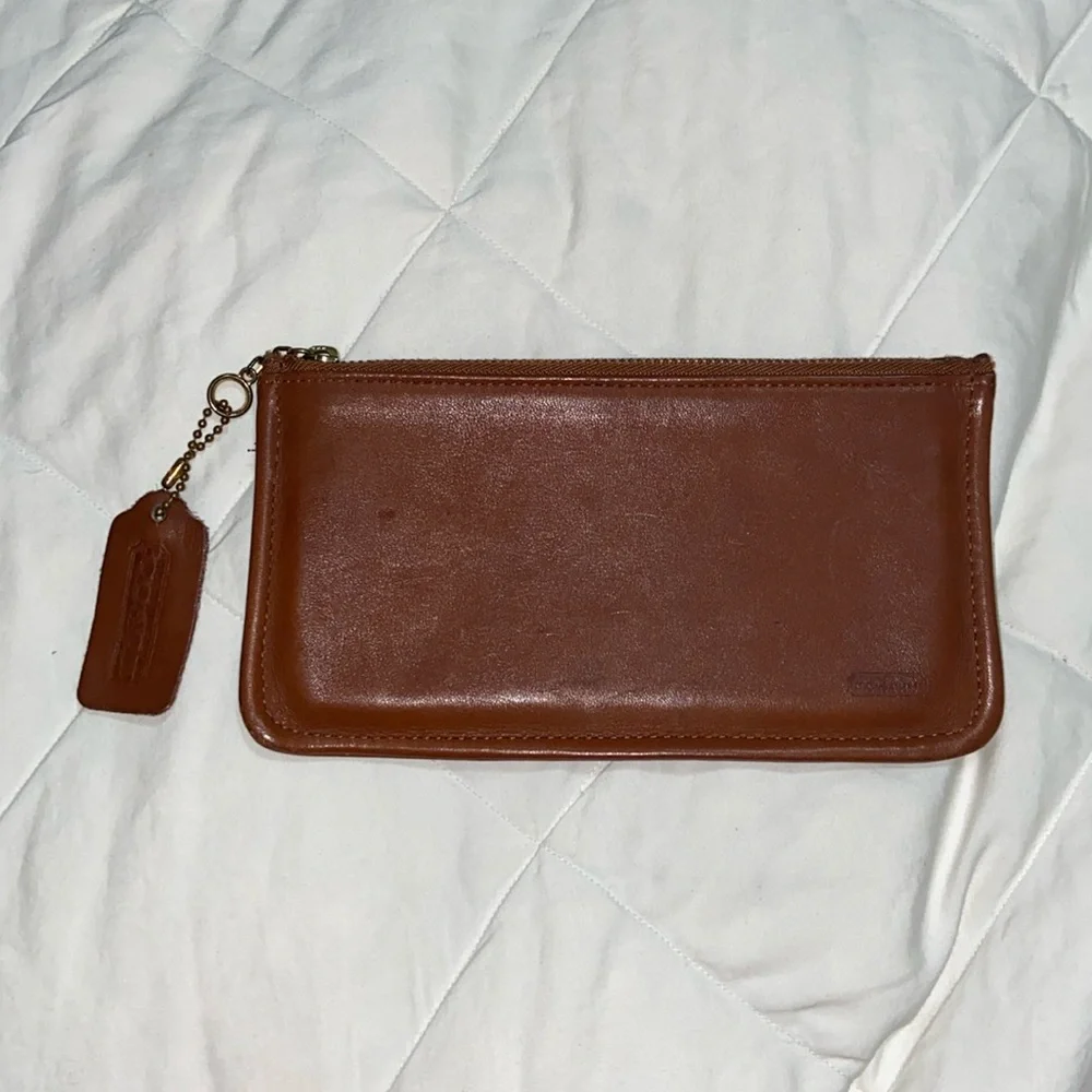 RARE Vintage Coach Skinny Case Brown Leather